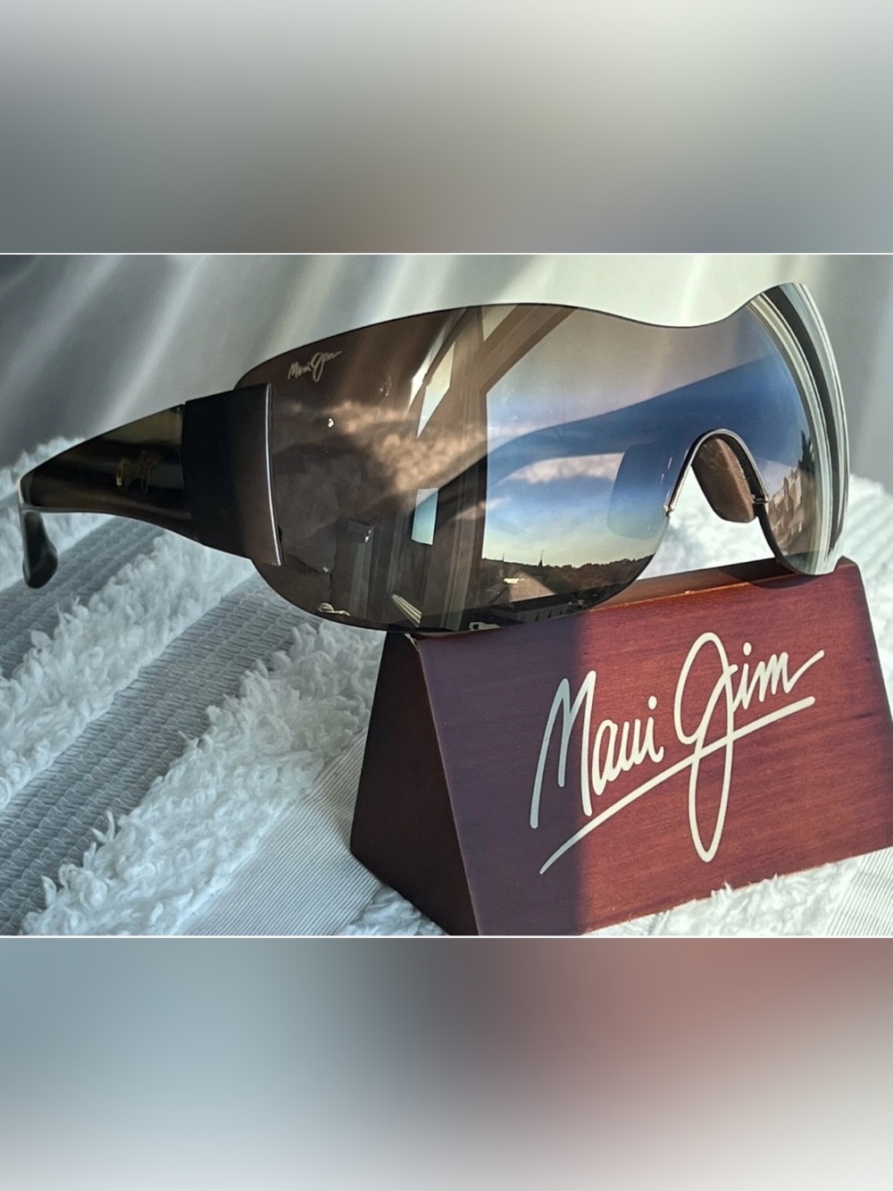 Maui Jim Men’s Brown Gradient Shield Sunglasses